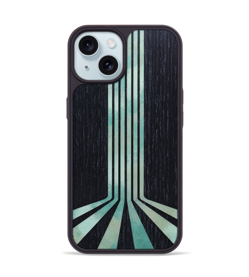 iPhone 15 Wood+Resin Phone Case - Winston (Retro, 659522)