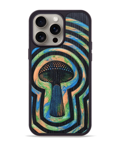 iPhone 15 Pro Max Wood+Resin Phone Case - Sade (Retro, 659523)