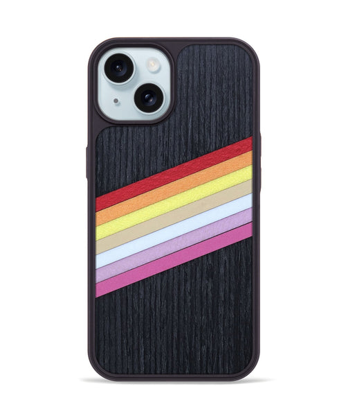 iPhone 15 Wood+Resin Phone Case - Kamryn (Retro, 659530)