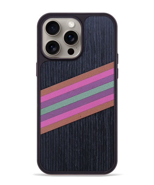 iPhone 15 Pro Max Wood+Resin Phone Case - Cecelia (Retro, 659533)