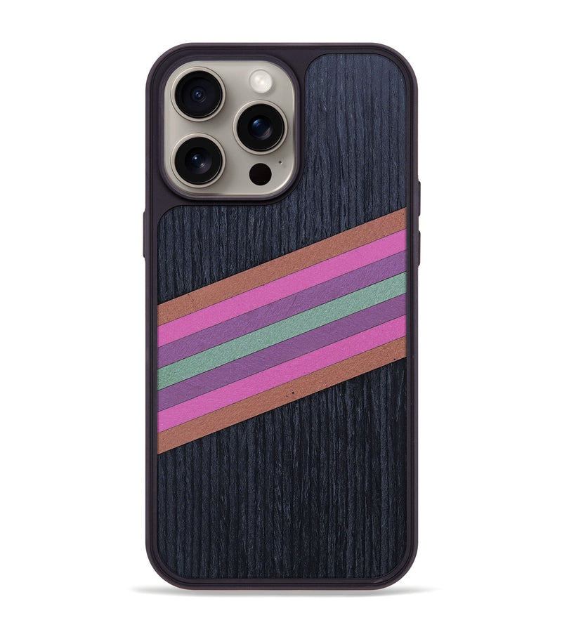 iPhone 15 Pro Max Wood+Resin Phone Case - Cecelia (Retro, 659533)