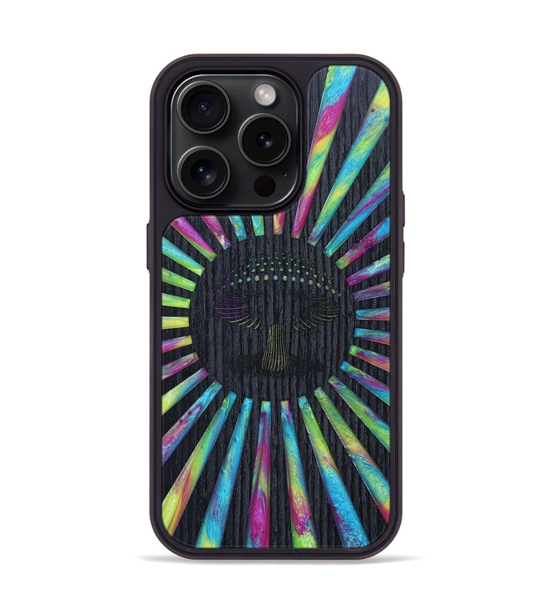 iPhone 15 Pro Wood+Resin Phone Case - Bernadette (Retro, 659542)
