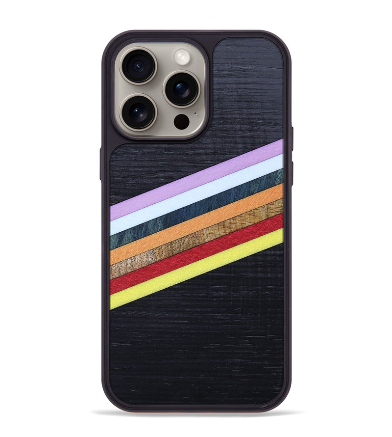 iPhone 15 Pro Max Wood+Resin Phone Case - Laurie (Retro, 659544)