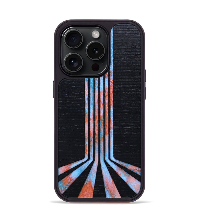 iPhone 15 Pro Wood+Resin Phone Case - Leonel (Retro, 659545)