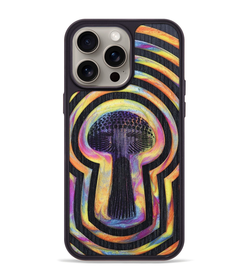 iPhone 15 Pro Max Wood+Resin Phone Case - Saylor (Retro, 659562)
