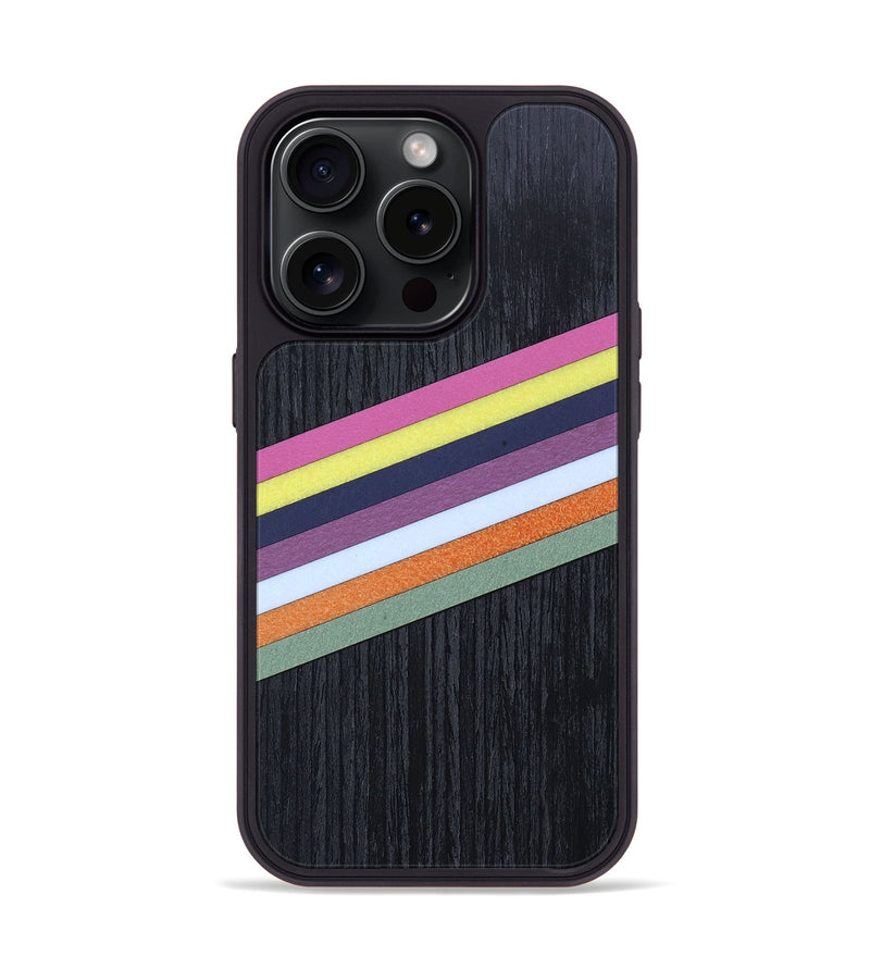 iPhone 15 Pro Wood+Resin Phone Case - Kamila (Retro, 659572)