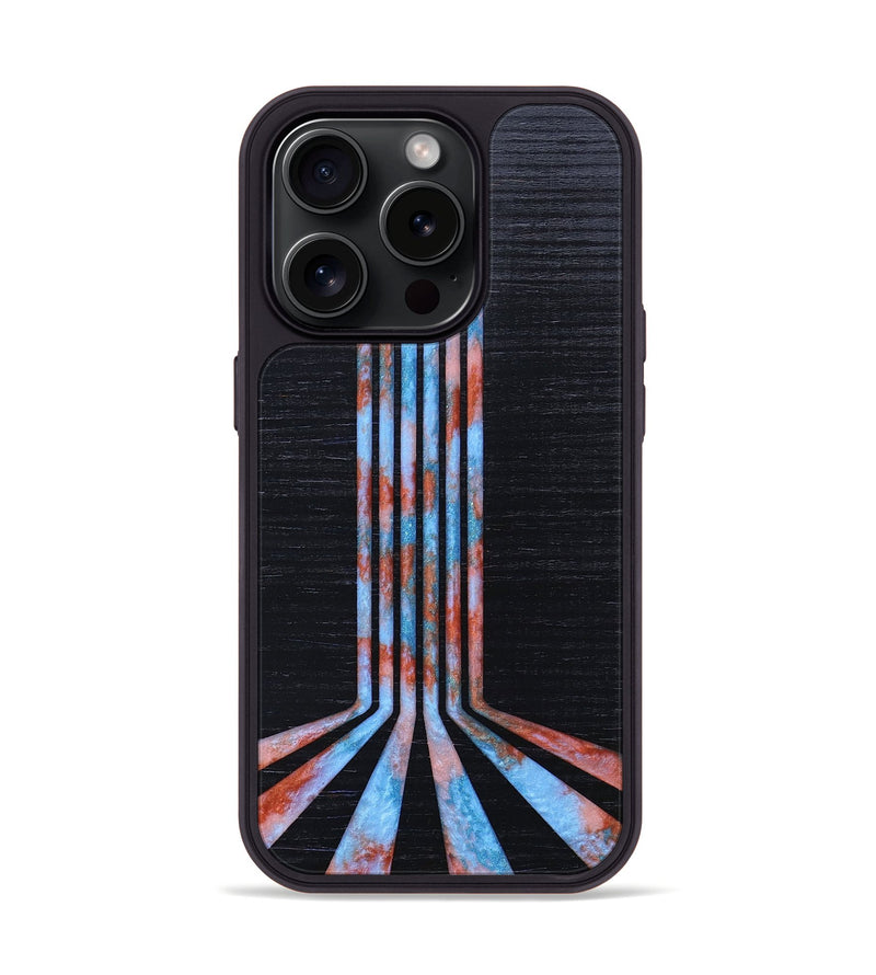 iPhone 15 Pro Wood+Resin Phone Case - Ida (Retro, 659574)