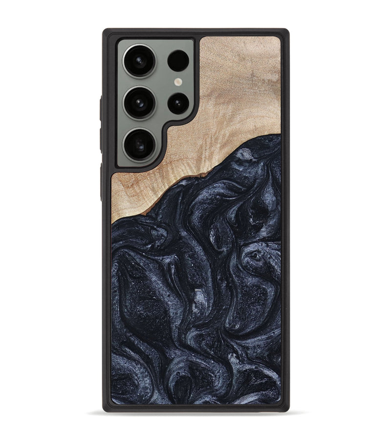 Galaxy S23 Ultra Wood+Resin Phone Case - Edna (Gunmetal, 659622)