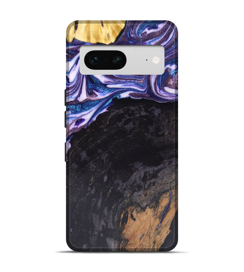 Pixel 7 Wood+Resin Live Edge Phone Case - Ruth (Purple, 659641)