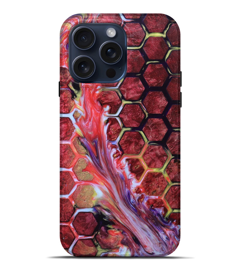 iPhone 15 Pro Max Wood+Resin Live Edge Phone Case - Aubree (Pattern, 659690)