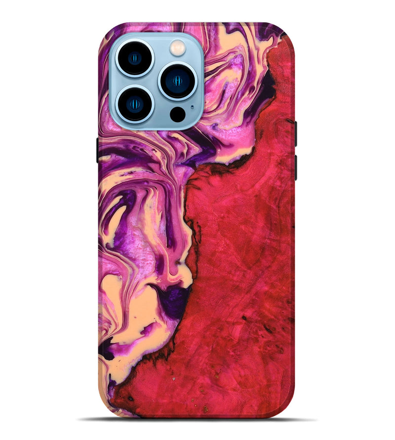 iPhone 14 Pro Max Wood+Resin Live Edge Phone Case - Kendrick (Purple, 659698)