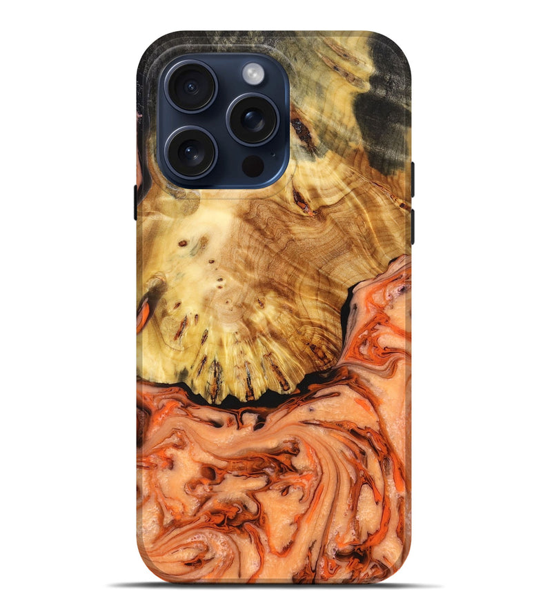 iPhone 15 Pro Max Burl Wood Live Edge Phone Case - Melanie (Wood Burl, 659730)