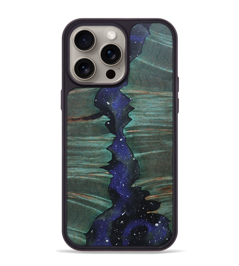 iPhone 15 Pro Max Wood+Resin Phone Case - Joyce (Cosmos, 659778)