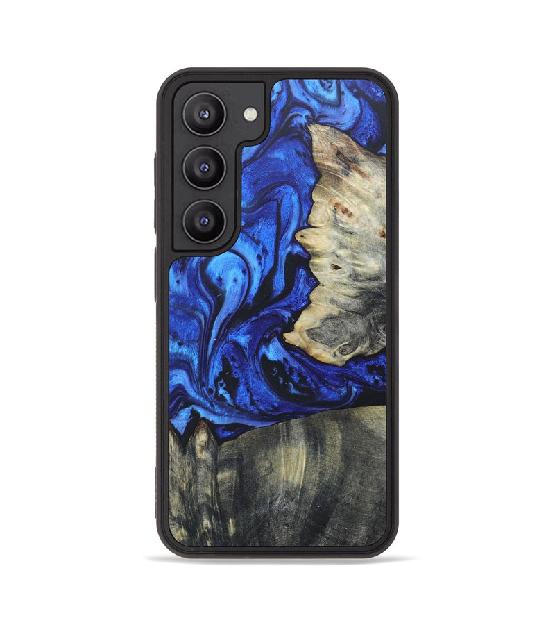 Galaxy S23 Wood+Resin Phone Case - Lauryn (Blue, 659898)