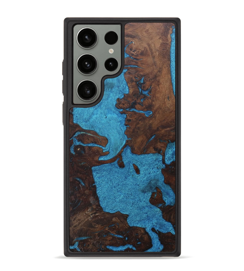 Galaxy S23 Ultra Wood+Resin Phone Case - Breanna (Blue, 659996)