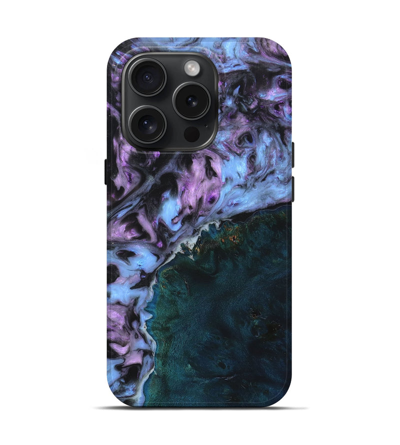 iPhone 15 Pro Wood+Resin Live Edge Phone Case - Lance (Cosmos, 660025)
