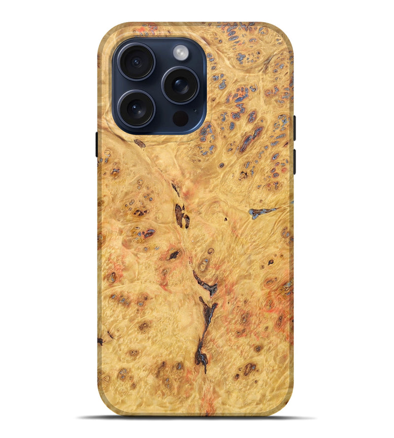 iPhone 15 Pro Max Wood+Resin Live Edge Phone Case - Jordyn (Wood Burl, 660026)