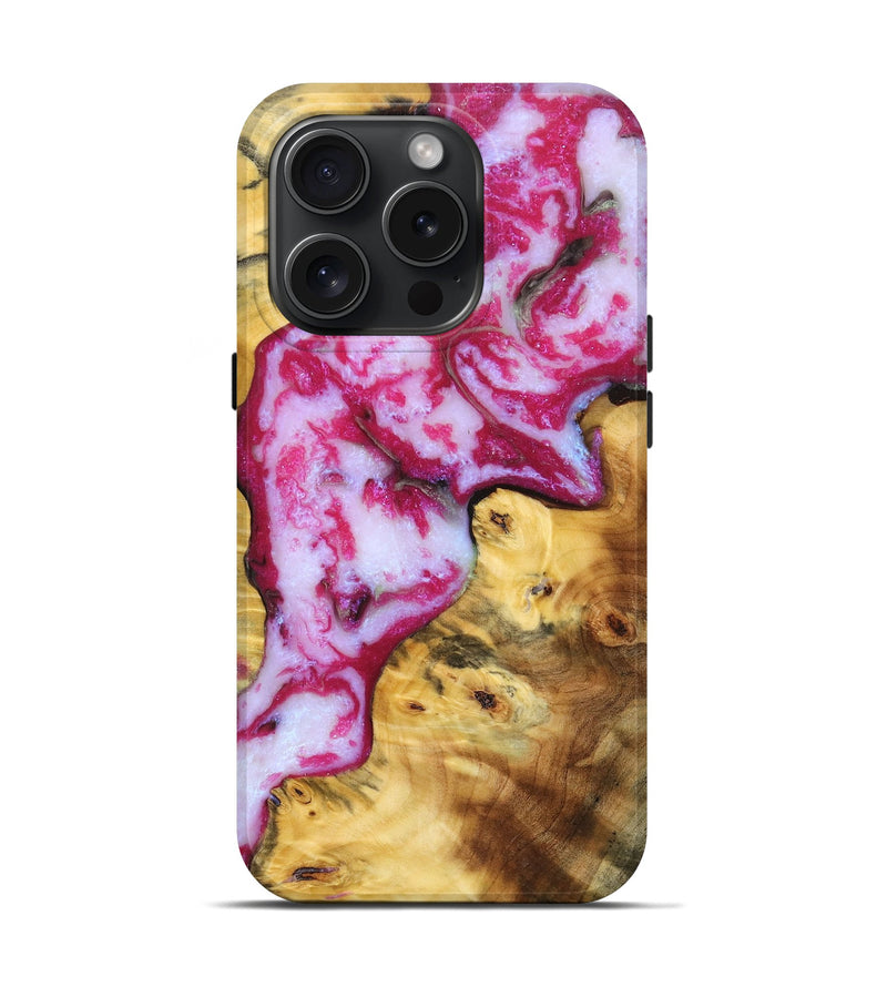 iPhone 15 Pro Wood+Resin Live Edge Phone Case - Trisha (Cosmos, 660047)