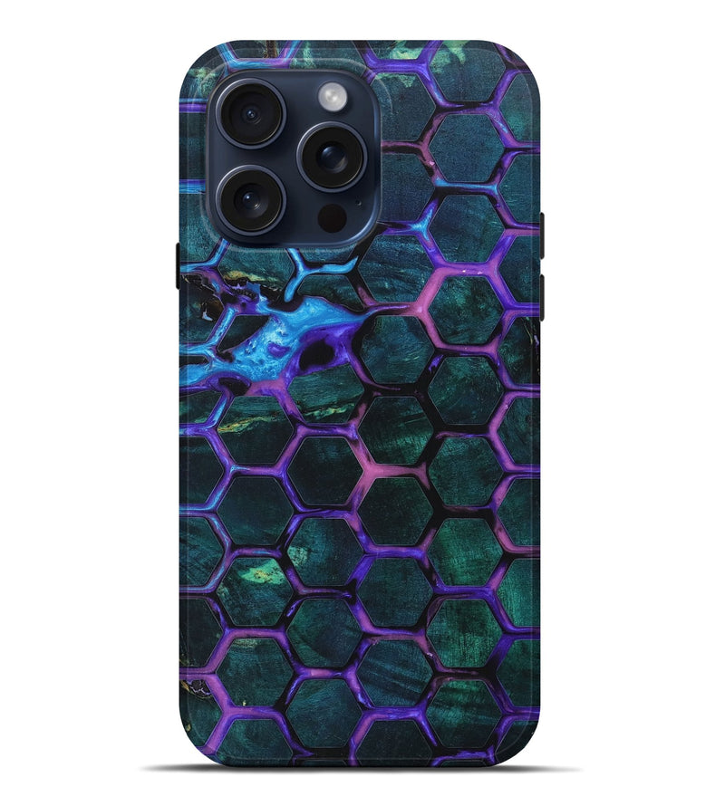 iPhone 15 Pro Max Wood+Resin Live Edge Phone Case - Tierra (Pattern, 660055)