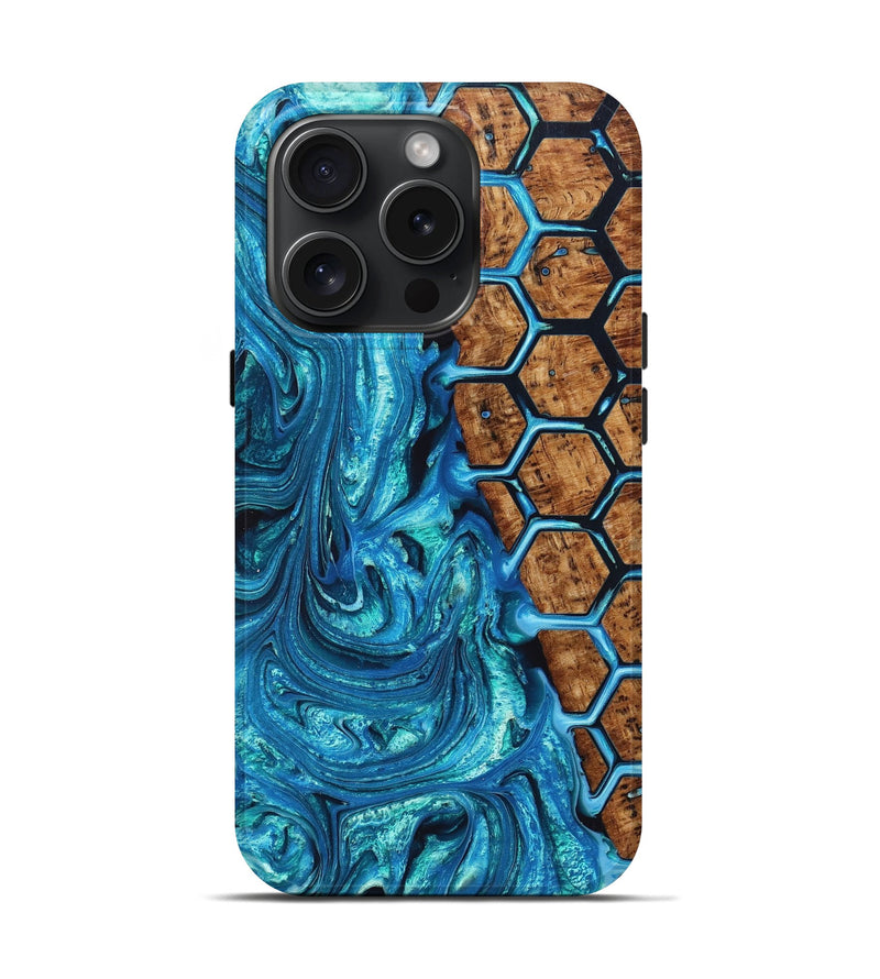 iPhone 15 Pro Wood+Resin Live Edge Phone Case - Wilma (Pattern, 660058)