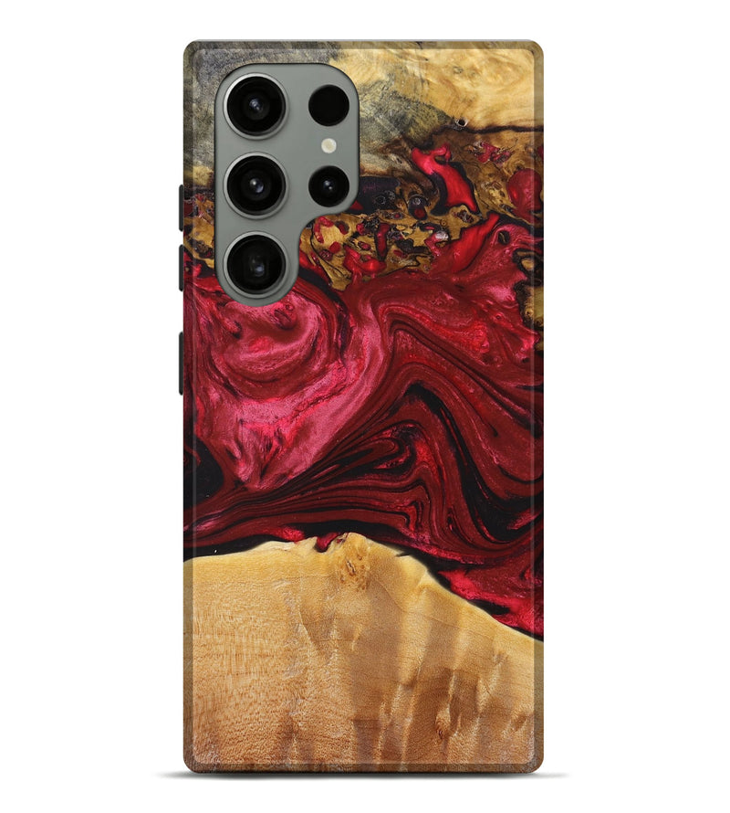 Galaxy S23 Ultra Wood+Resin Live Edge Phone Case - Odin (Red, 660085)