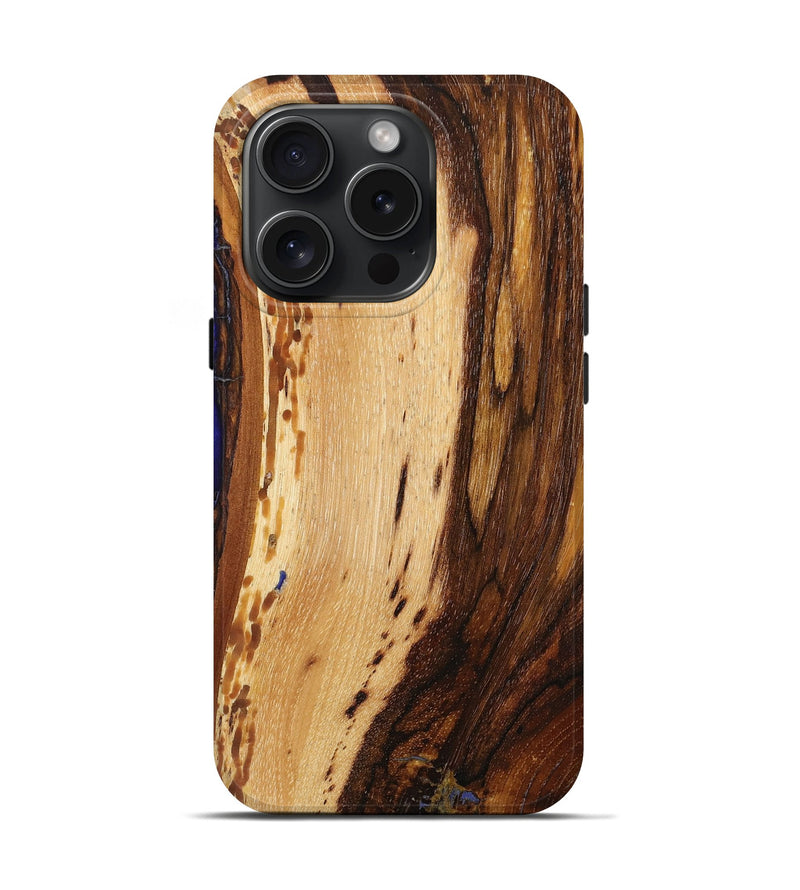 iPhone 15 Pro Wood+Resin Live Edge Phone Case - Kierra (Wood Burl, 660263)