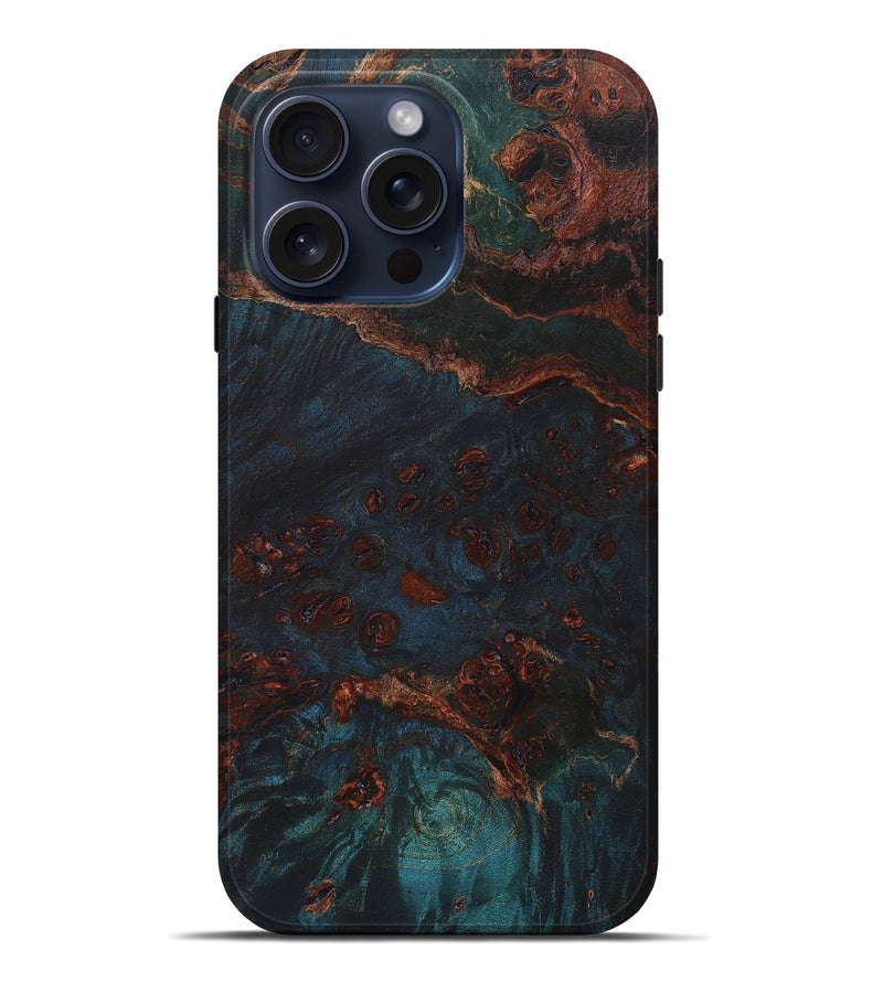 iPhone 15 Pro Max Wood+Resin Live Edge Phone Case - Everlee (Wood Burl, 660264)