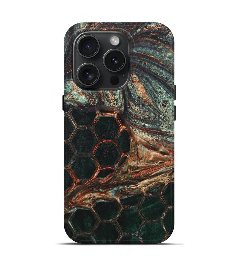 iPhone 15 Pro Wood+Resin Live Edge Phone Case - Edmund (Pattern, 660278)