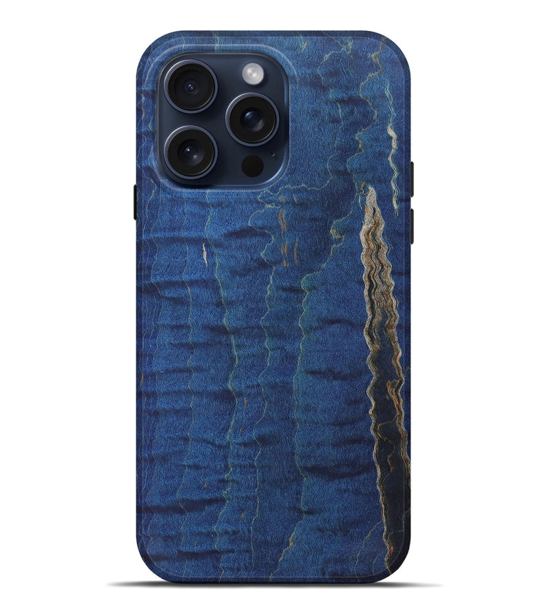 iPhone 15 Pro Max Wood+Resin Live Edge Phone Case - Julie (Wood Burl, 660281)