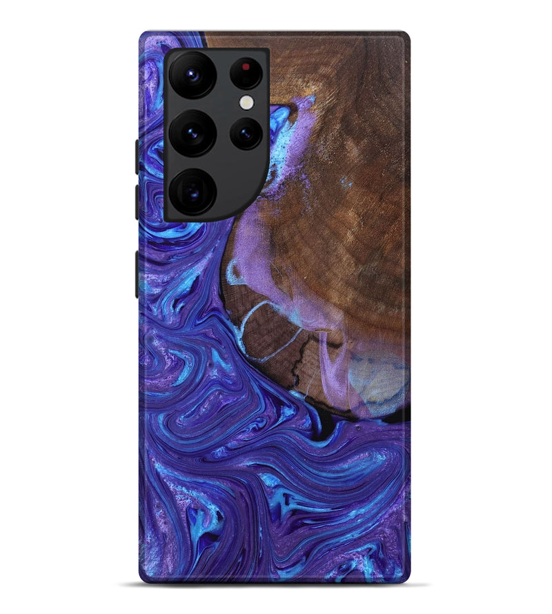 Galaxy S22 Ultra Wood+Resin Live Edge Phone Case - Larry (Purple, 660282)