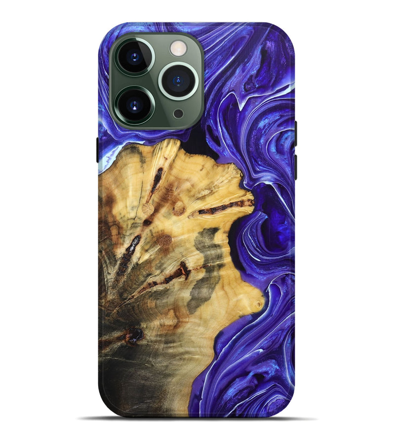 iPhone 13 Pro Max Wood+Resin Live Edge Phone Case - Iker (Purple, 660352)