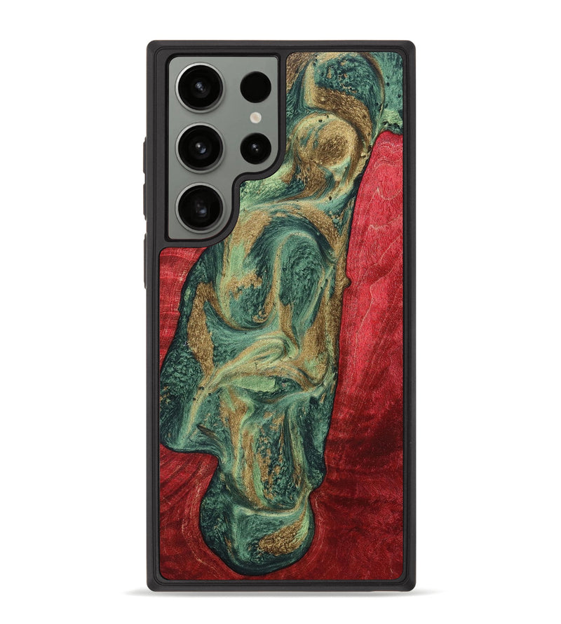 Galaxy S23 Ultra Wood+Resin Phone Case - Millie (Green, 660452)