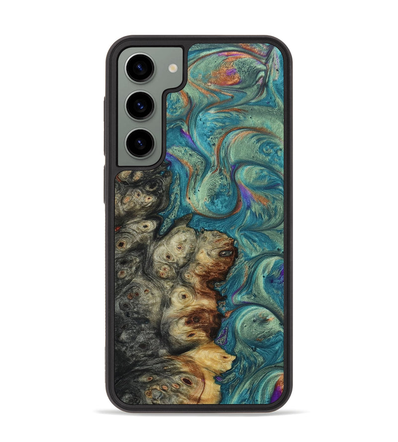 Galaxy S23 Plus Wood+Resin Phone Case - Dominic (Green, 660461)