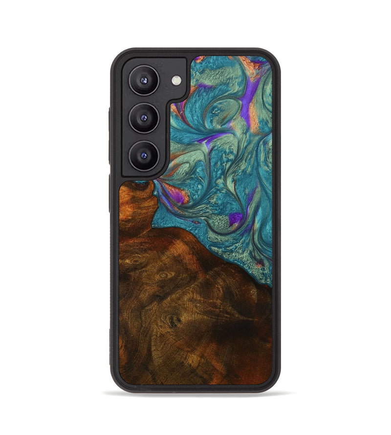 Galaxy S23 Wood+Resin Phone Case - Josue (Green, 660469)