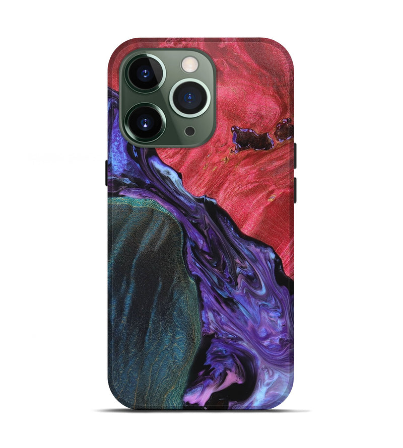 iPhone 13 Pro Wood+Resin Live Edge Phone Case - Lacey (Purple, 660740)