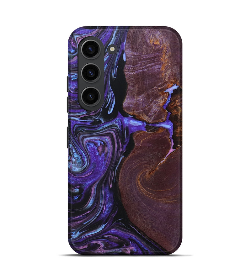 Galaxy S23 Wood+Resin Live Edge Phone Case - Pamela (Purple, 660741)