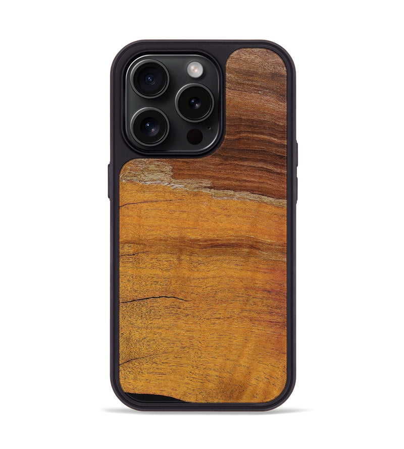 iPhone 15 Pro Wood+Resin Phone Case - Hattie (Wood Burl, 660805)