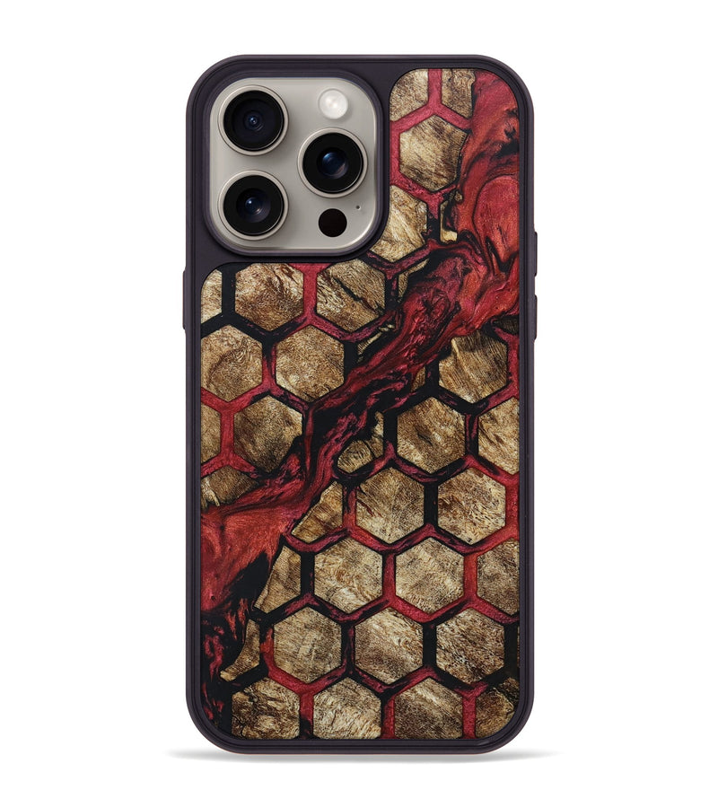 iPhone 15 Pro Max Wood+Resin Phone Case - Fern (Pattern, 660952)