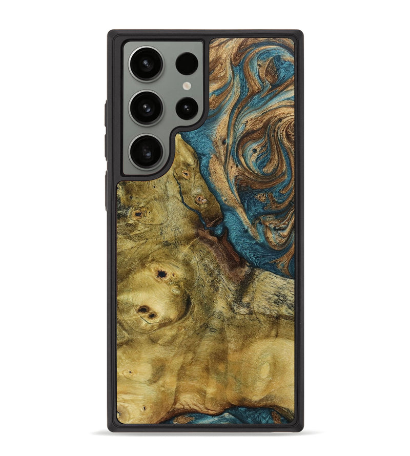 Galaxy S23 Ultra Wood+Resin Phone Case - Fernanda (Green, 661165)