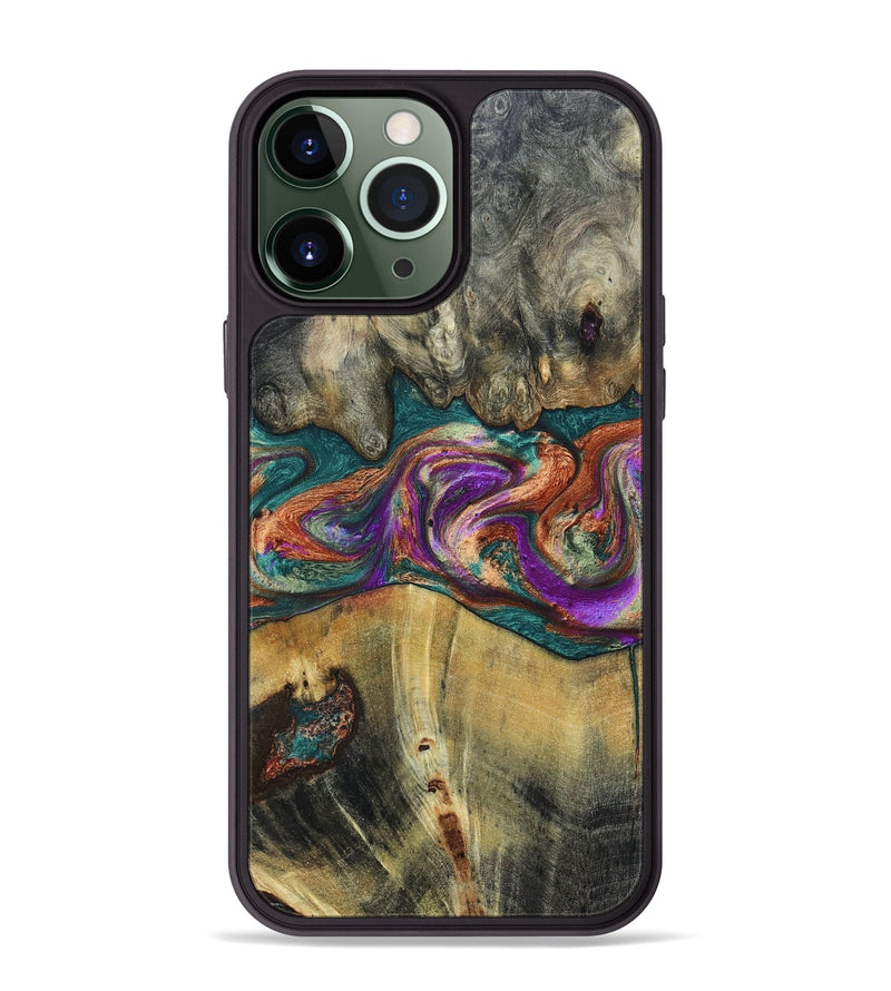 iPhone 13 Pro Max Wood+Resin Phone Case - Drake (Green, 661169)