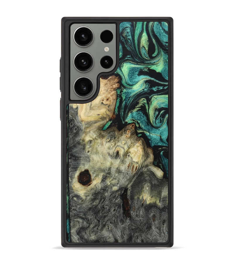 Galaxy S23 Ultra Wood+Resin Phone Case - Rebekah (Green, 661201)