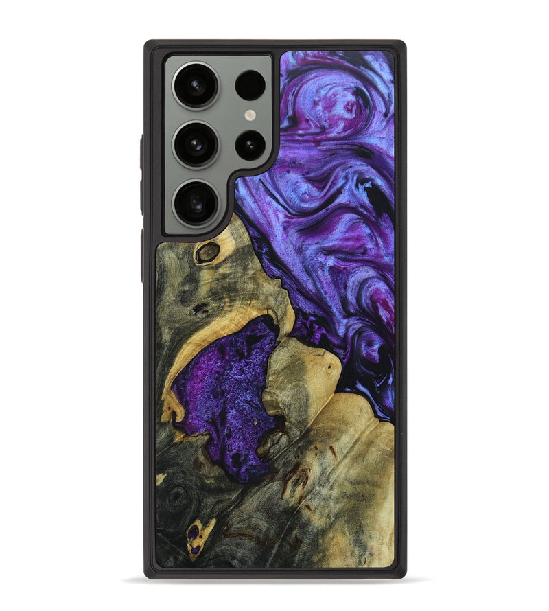 Galaxy S23 Ultra Wood+Resin Phone Case - Ivy (Purple, 661324)