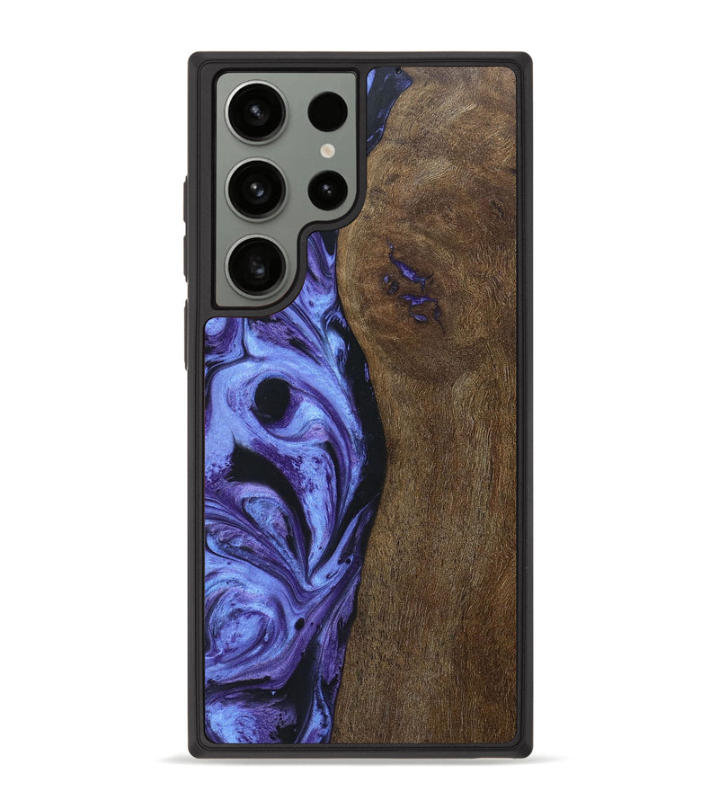 Galaxy S23 Ultra Wood+Resin Phone Case - Presley (Purple, 661335)