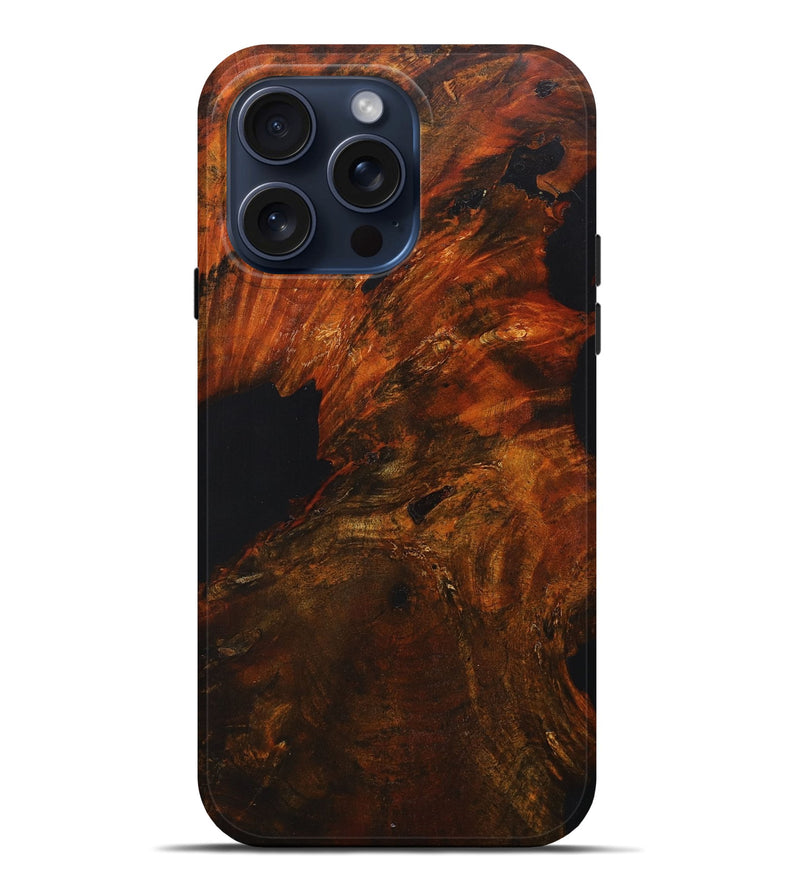 iPhone 15 Pro Max Wood+Resin Live Edge Phone Case - Jameson (Wood Burl, 661349)