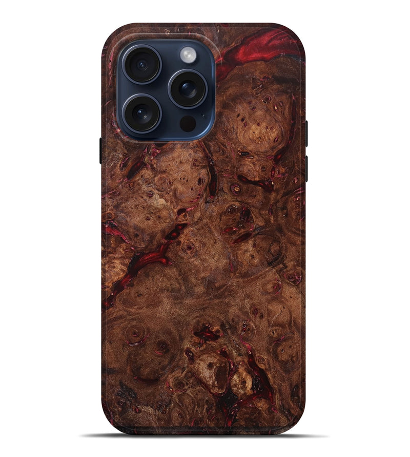 iPhone 15 Pro Max Wood+Resin Live Edge Phone Case - Haven (Wood Burl, 661350)