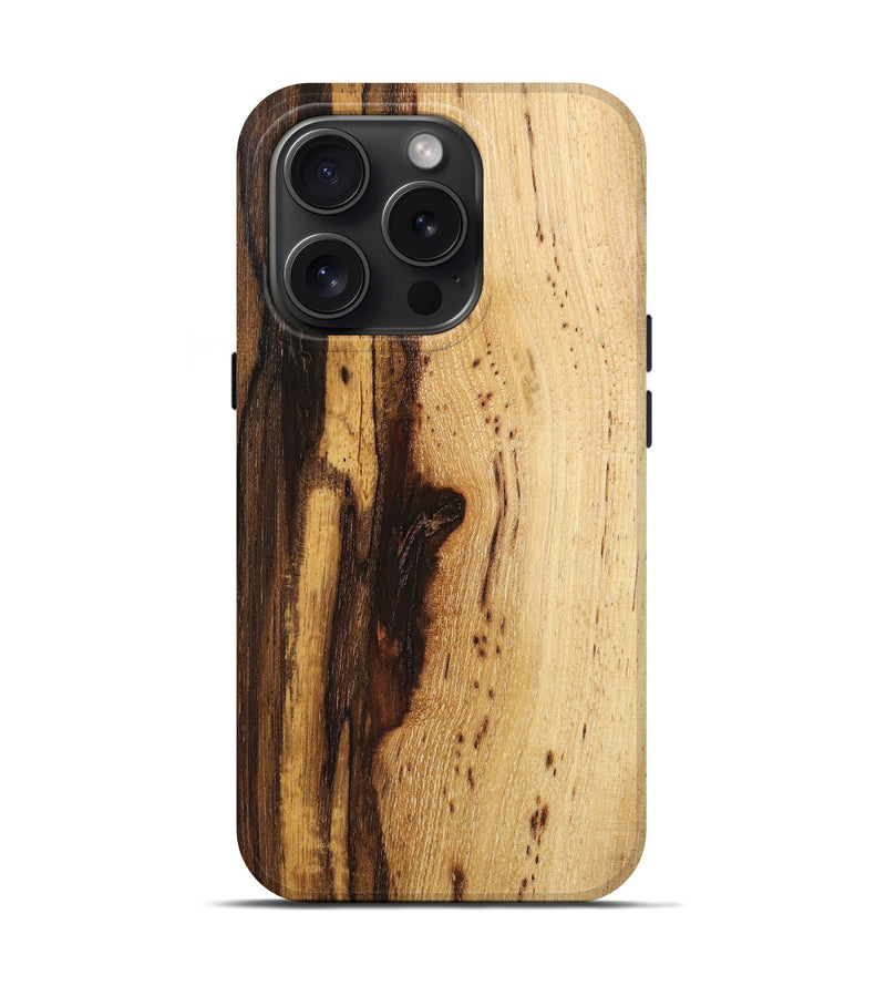iPhone 15 Pro Wood+Resin Live Edge Phone Case - Faith (Wood Burl, 661359)