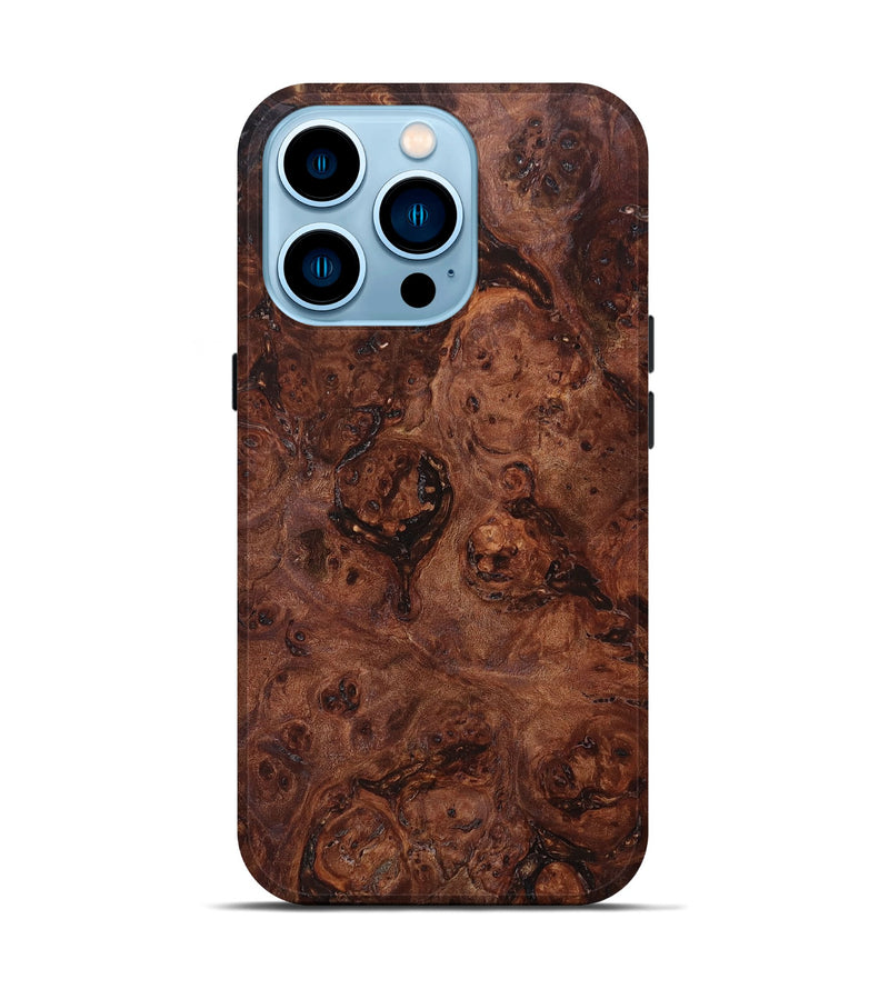 iPhone 14 Pro Wood+Resin Live Edge Phone Case - Jade (Wood Burl, 661362)