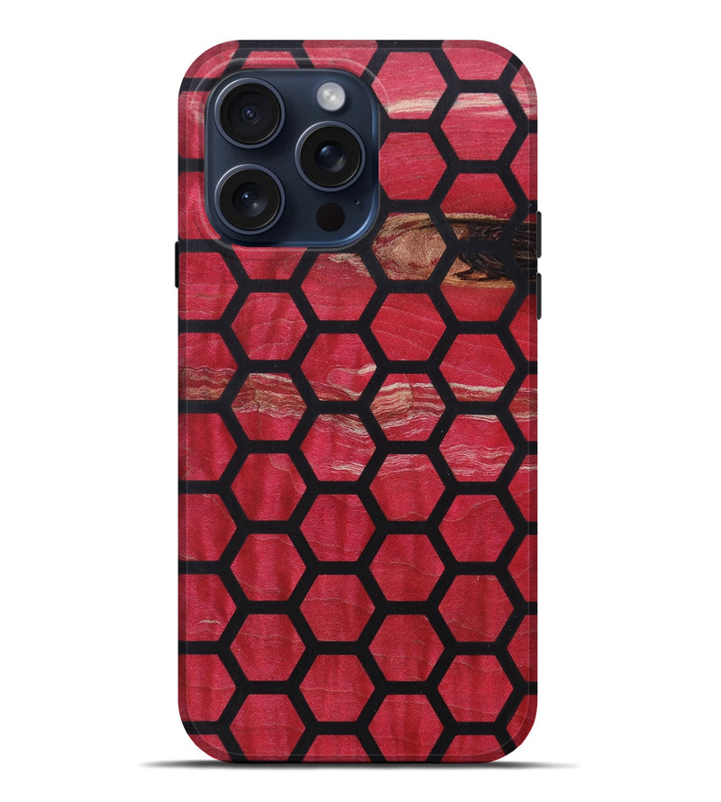 iPhone 15 Pro Max Wood+Resin Live Edge Phone Case - Luciana (Pattern, 661367)