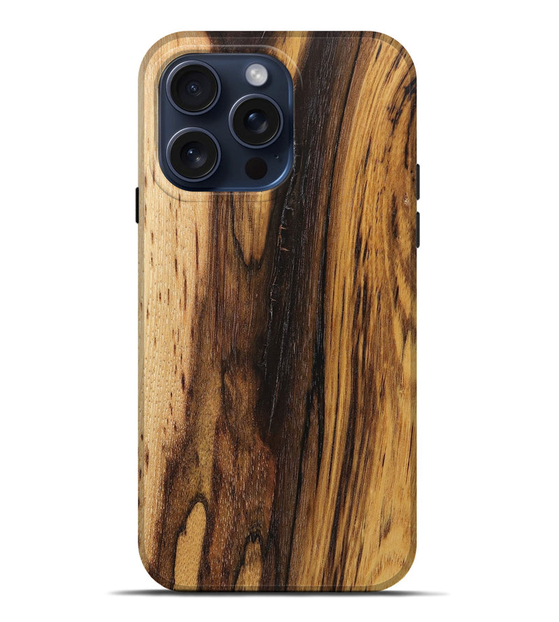 iPhone 15 Pro Max Wood+Resin Live Edge Phone Case - Matthew (Wood Burl, 661368)