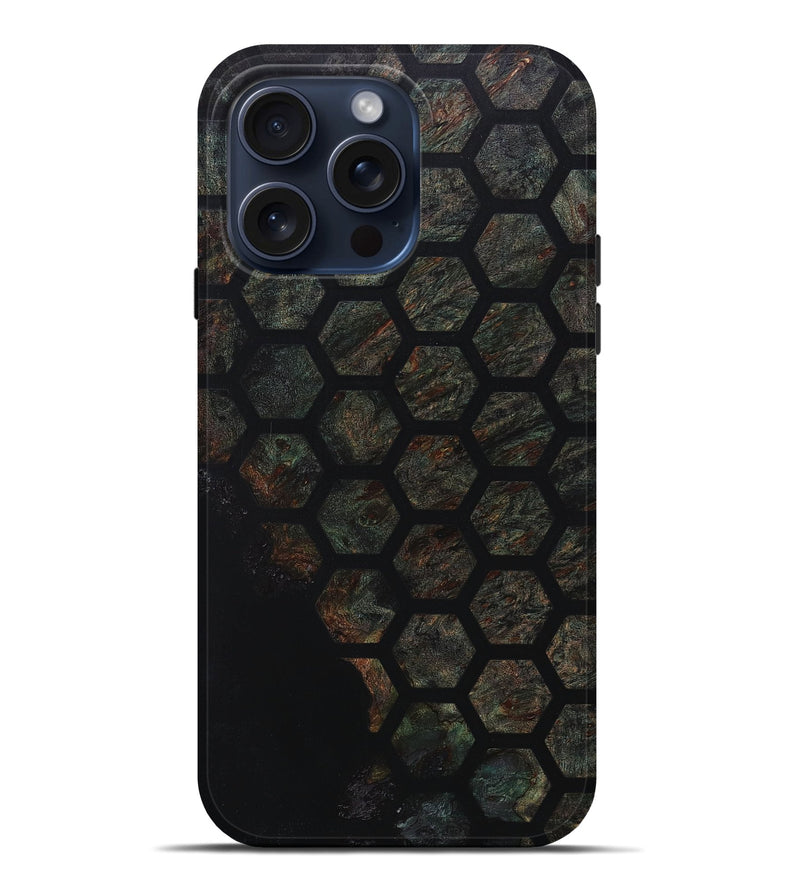 iPhone 15 Pro Max Wood+Resin Live Edge Phone Case - Caroline (Pattern, 661369)